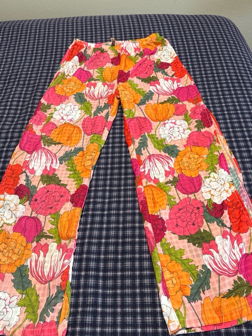 Trina Turk Floral Swim Coverup Pants in Pink, Orange & White